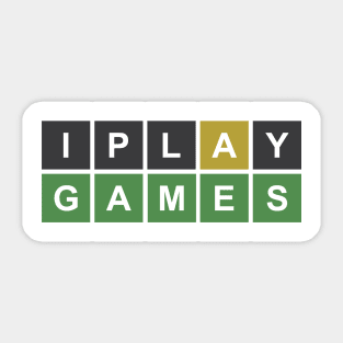 I PLAY GAMES Sticker